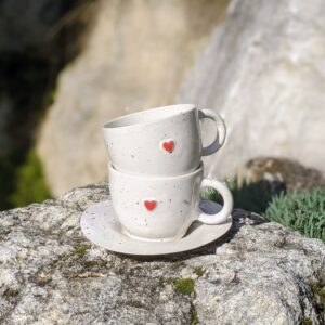 Filiżanka stracciatella cuore rosso