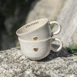 Filiżanka stracciatella d'oro bez złotego ucha