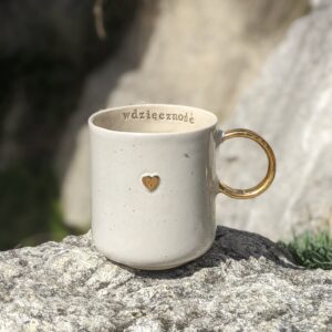 Kubek stracciatella d'oro biały