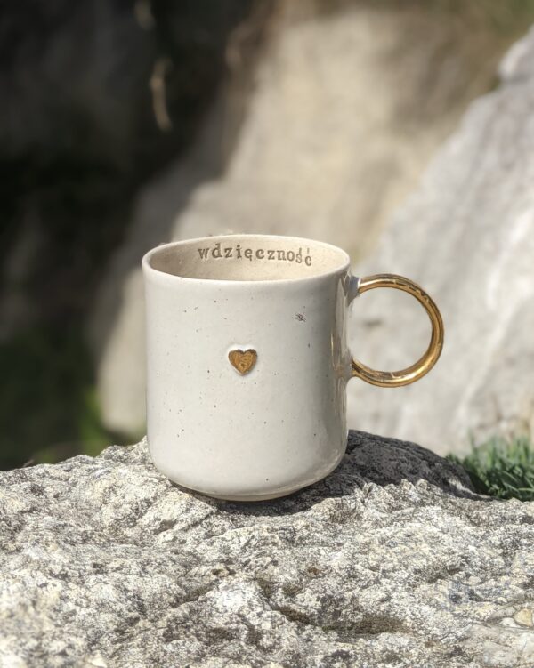 Kubek stracciatella d'oro biały