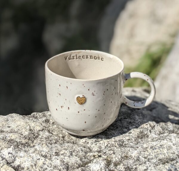 Kubek stracciatella d'oro szeroki bez złotego ucha