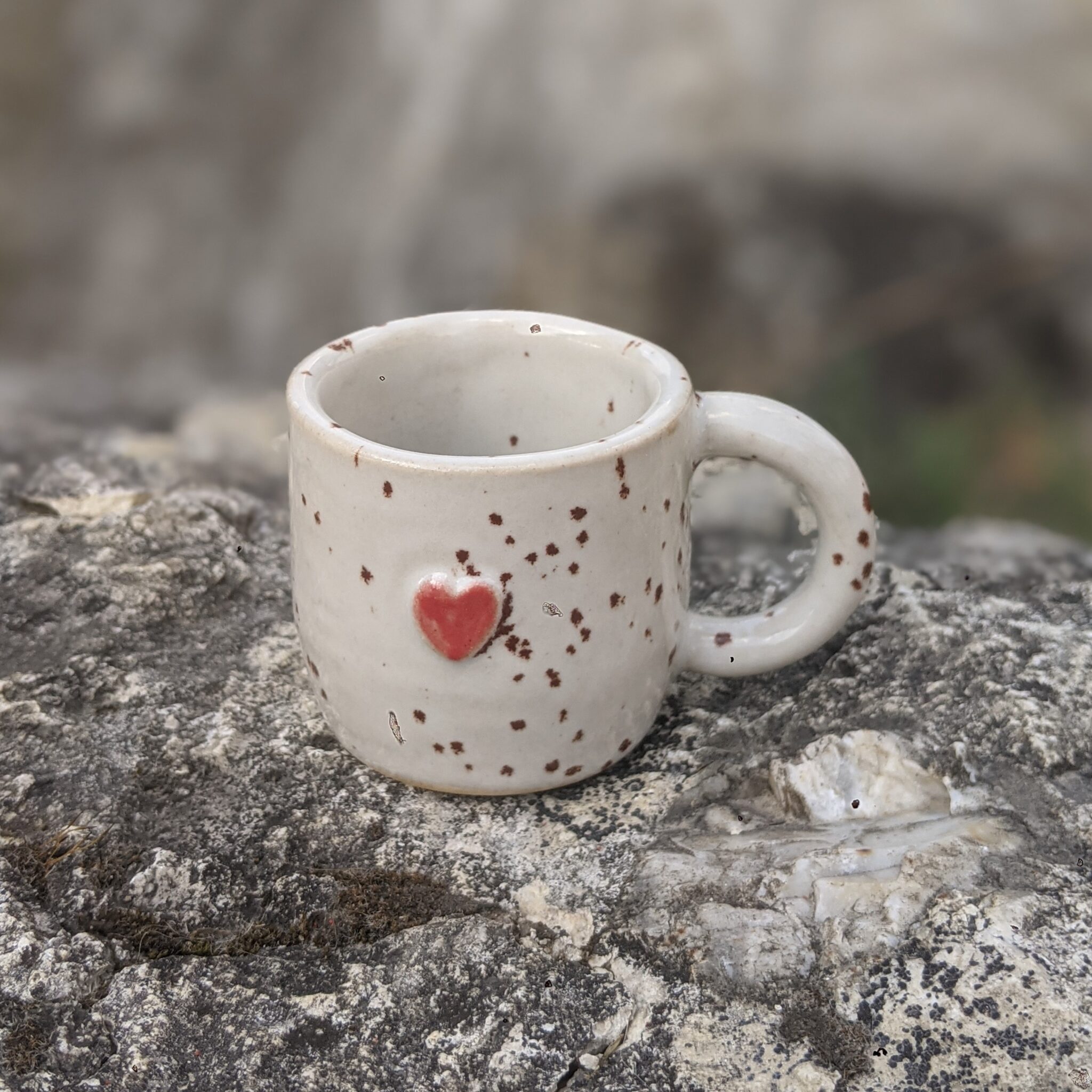Filiżanka espresso cuore rosso