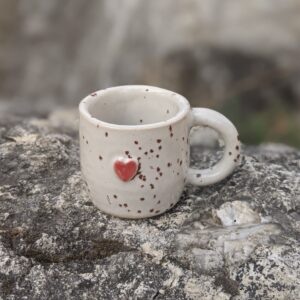 Filiżanka espresso cuore rosso